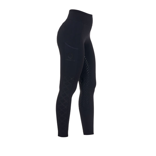 Women’s Leggings with Perforated Decorations - Equestrian Riding Tights
