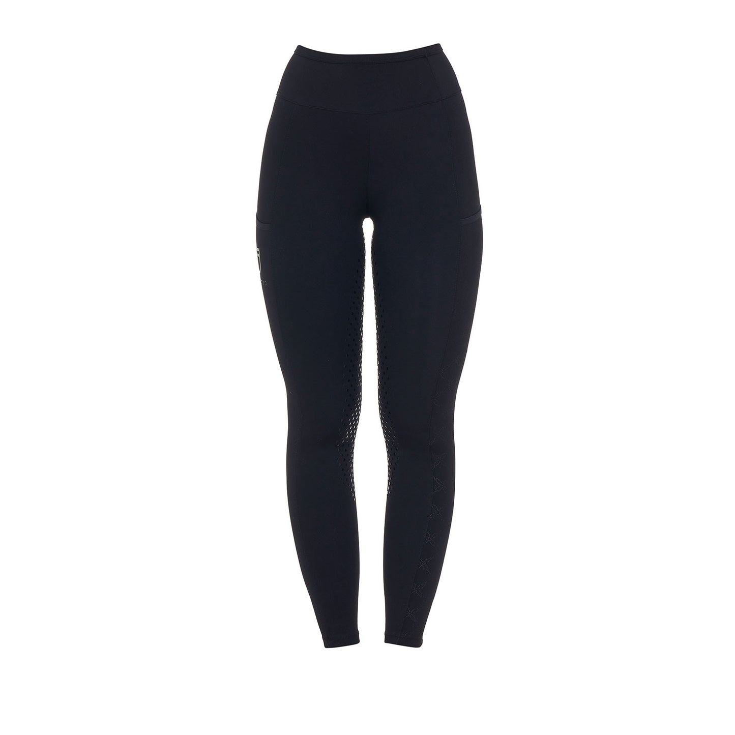 Women’s Leggings with Perforated Decorations - Equestrian Riding Tights