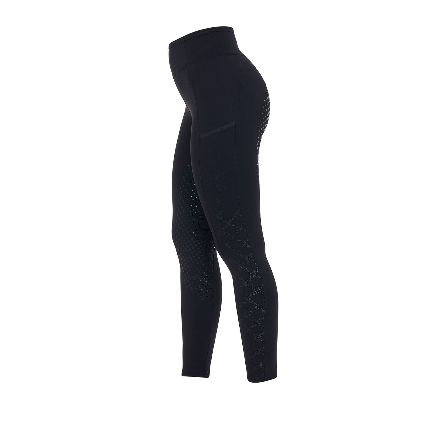 Women’s Leggings with Perforated Decorations - Equestrian Riding Tights
