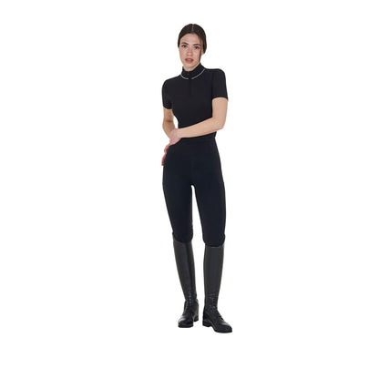 Women’s Leggings with Perforated Decorations - Equestrian Riding Tights