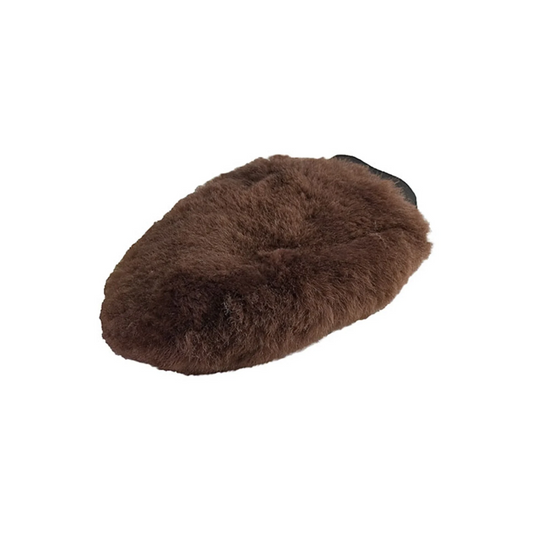 Horze Sheepskin Grooming Mitten - Soft Horse Grooming & Polishing Glove