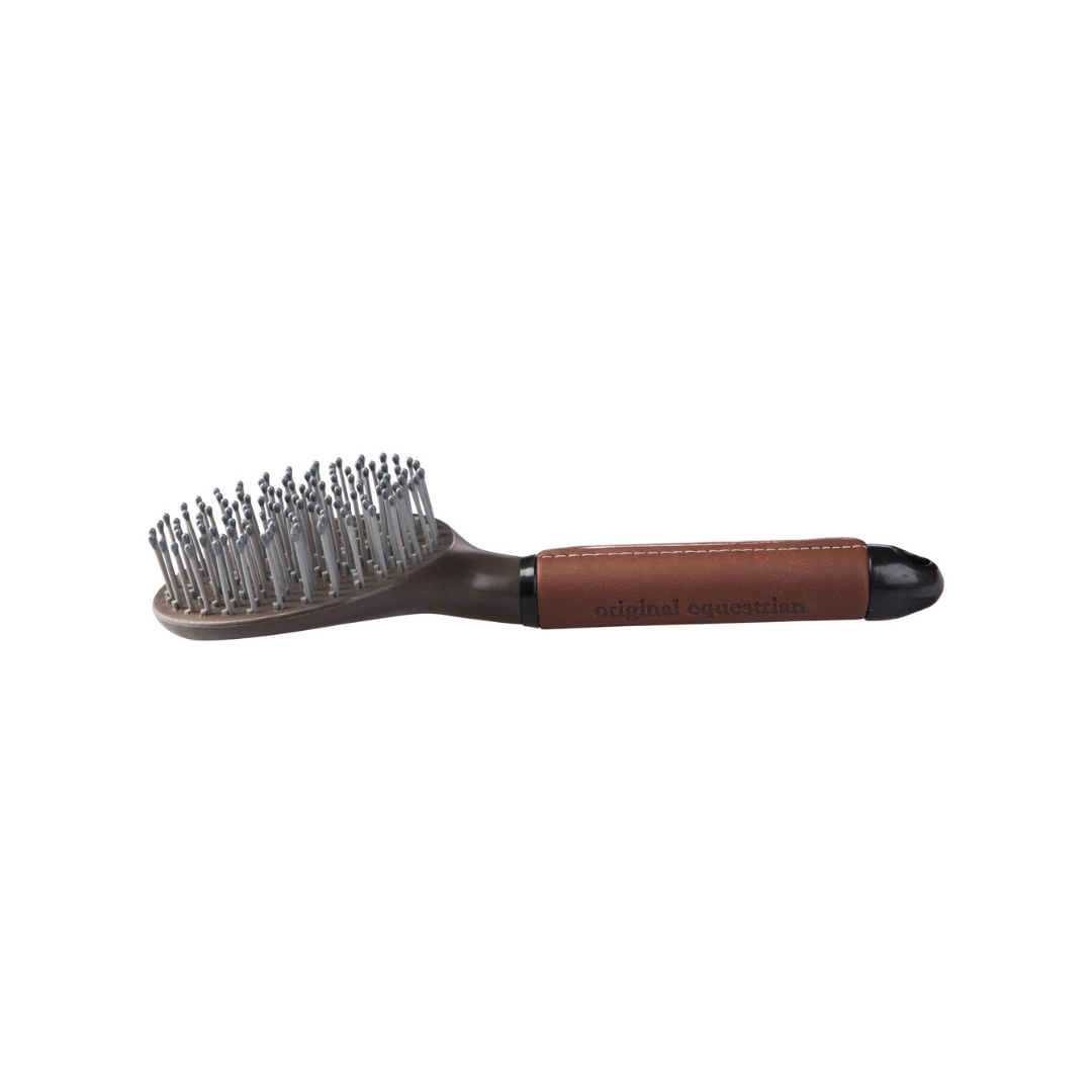 Horze Maddox Leather Handle Mane & Tail Brush