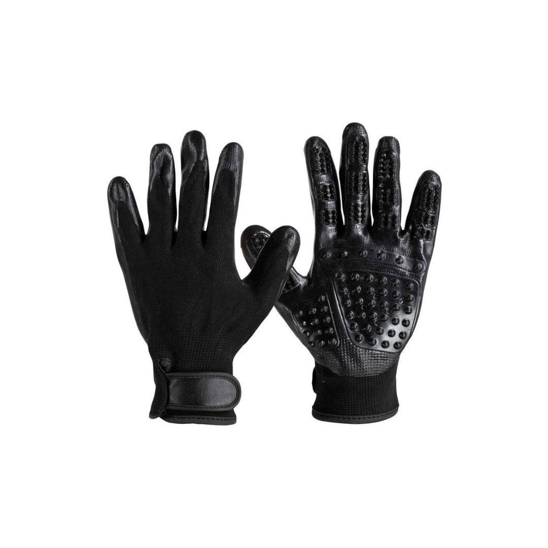Horze Super Touch Grooming Gloves - Black
