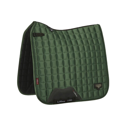 LeMieux Loire Satin Dressage Saddle Pad - Hunter Green Large