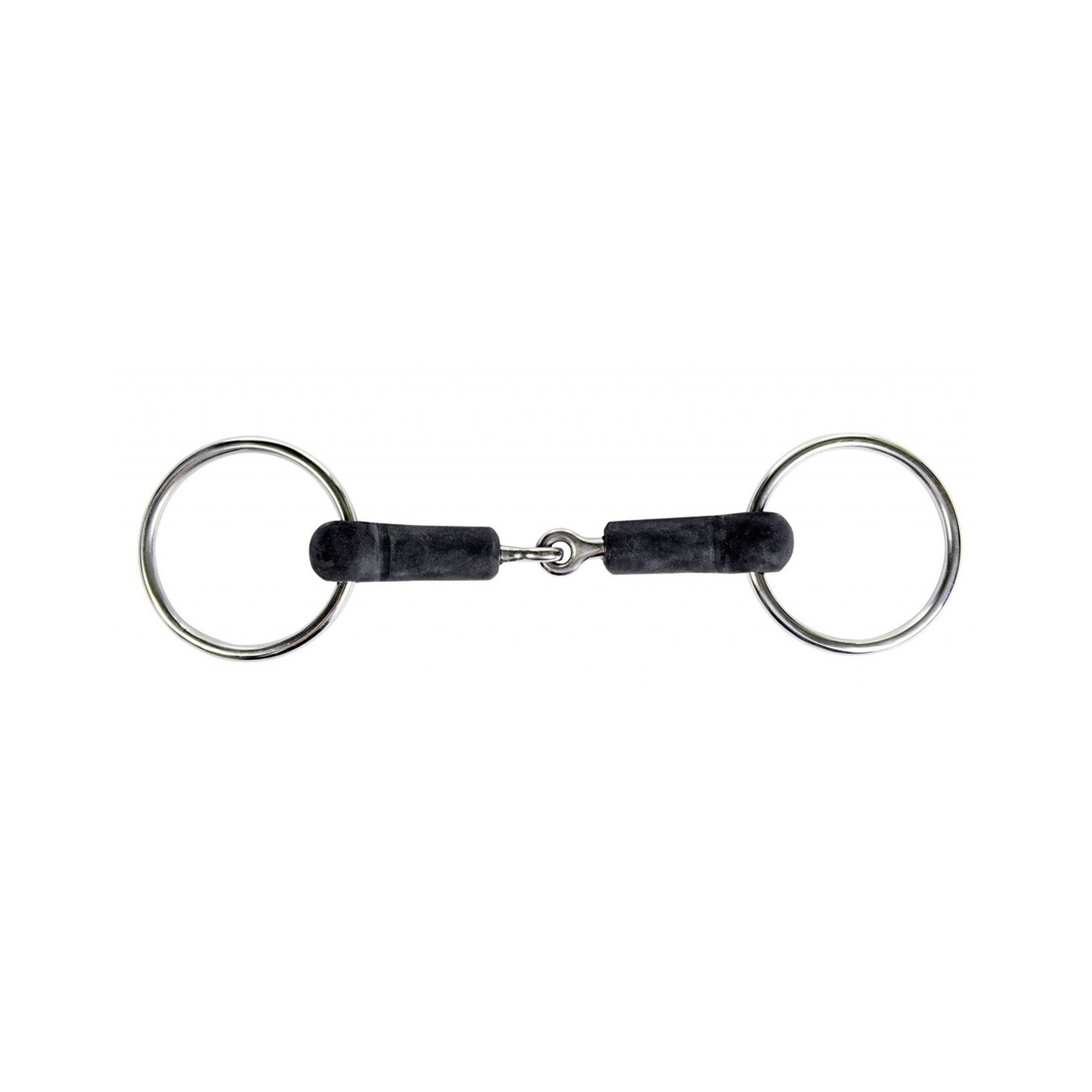 Single-Jointed Rubber Loose Ring Snaffle Bit