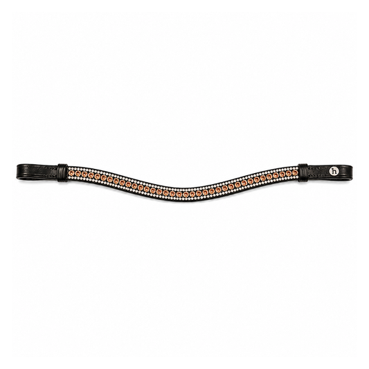 Horze Browband with Peach Crystals