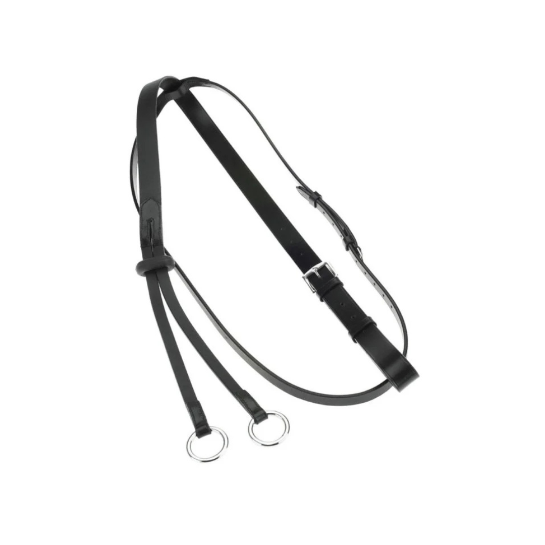 Horze Leather Martingale - Black - Full