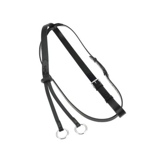 Horze Leather Martingale - Black - Full