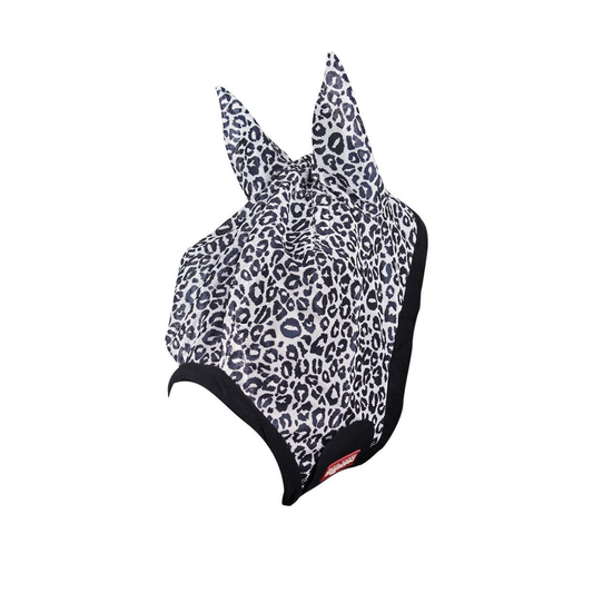 Premiere Full Face Fly Mask with Ears - Leopard Print - Full