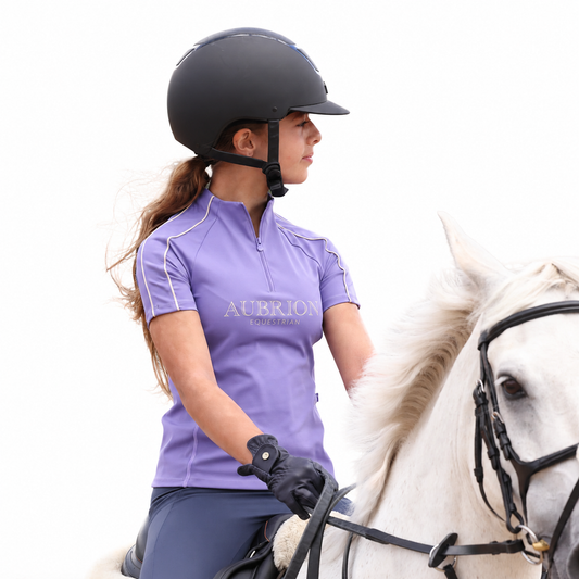 Aubrion Equestrian Kids Short Sleeve Base Layer - Children’s Riding Top