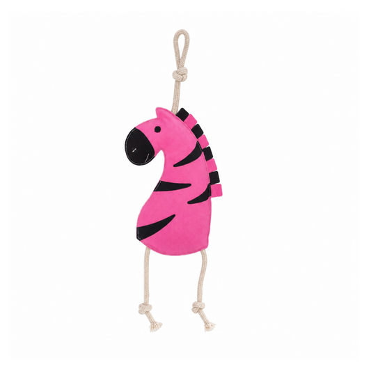 Plush Horse Stable Toy - Pink Zebra