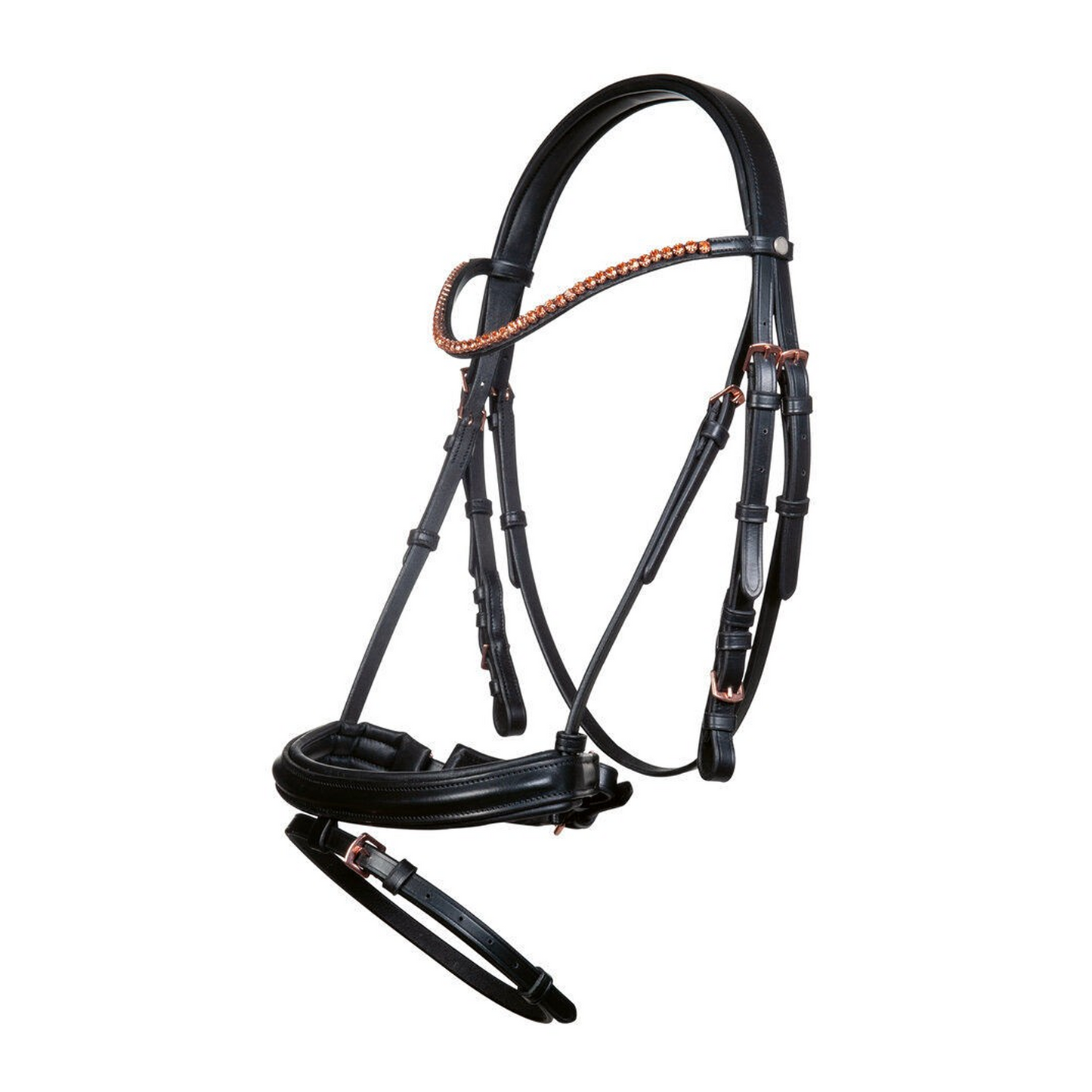 Rosegold Glamour Style Bridle - Elegant Leather Horse Bridle
