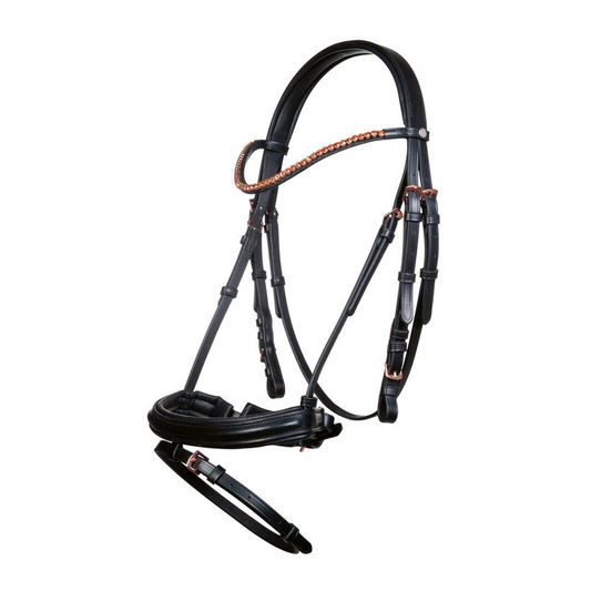 Rosegold Glamour Style Bridle - Elegant Leather Horse Bridle