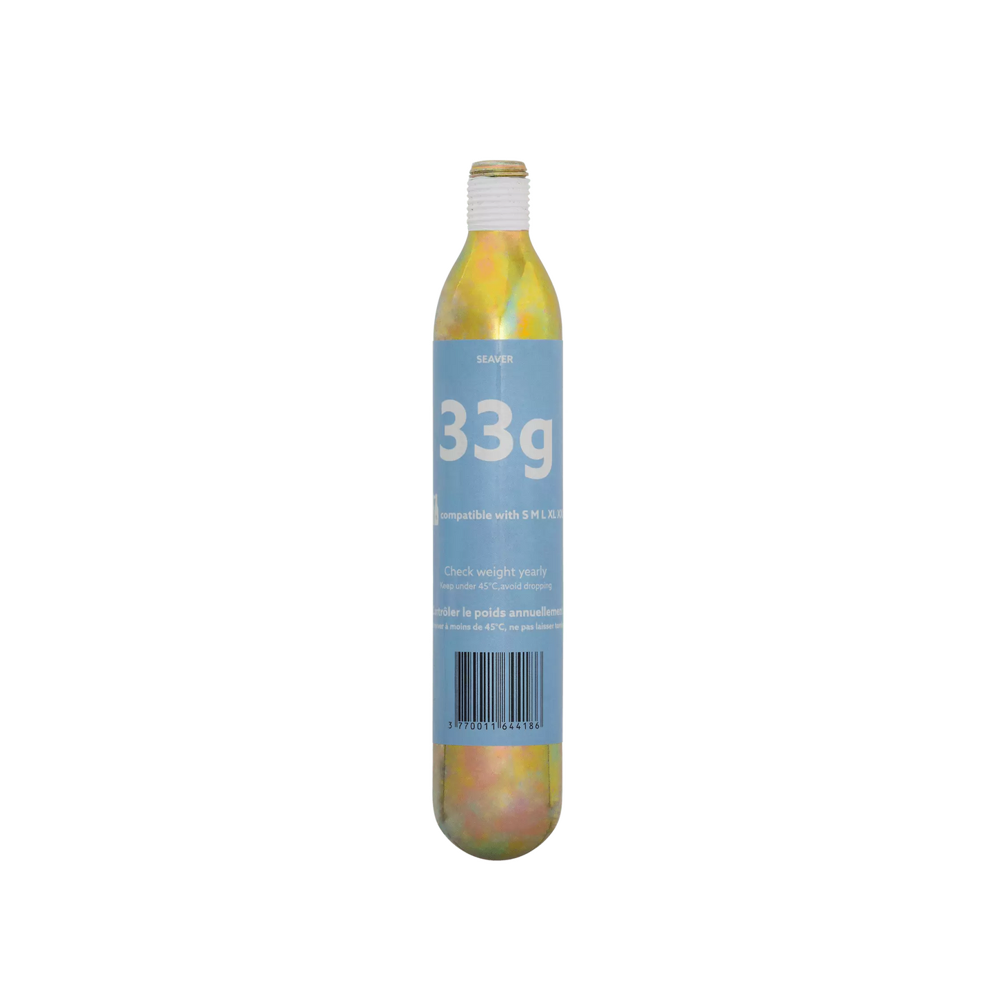 Seaver CO2 Cartridge - Airbag Vest Replacement Canister