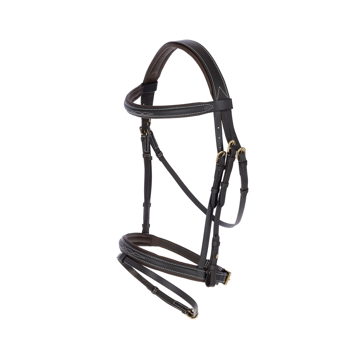 Classic Snaffle Bridle - Sewn Detail - Leather Horse Bridle