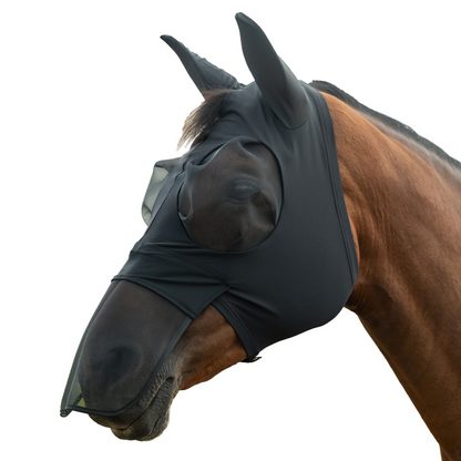 Elastic Anti-Fly Mask With Nose Protection - Horse Fly Mask