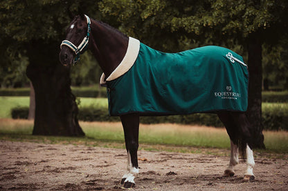 Equestrian Stockholm Emerald Fur Halter & Lead Rope