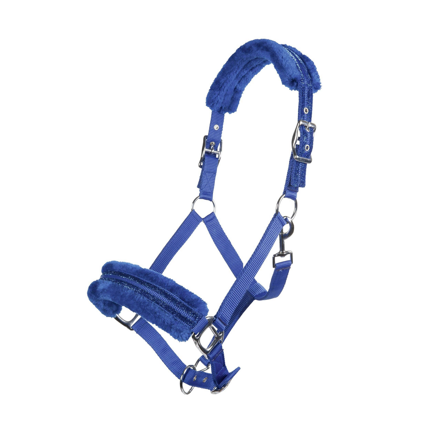 Glitter Nylon Head Collar with Polar Fleece - Soft Padded Horse Halter