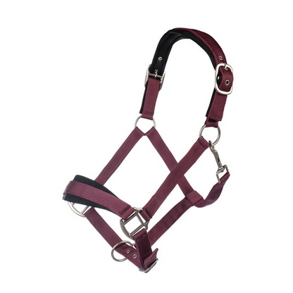 Samantha Head Collar Bordeaux Full - Soft Padded Horse Halter