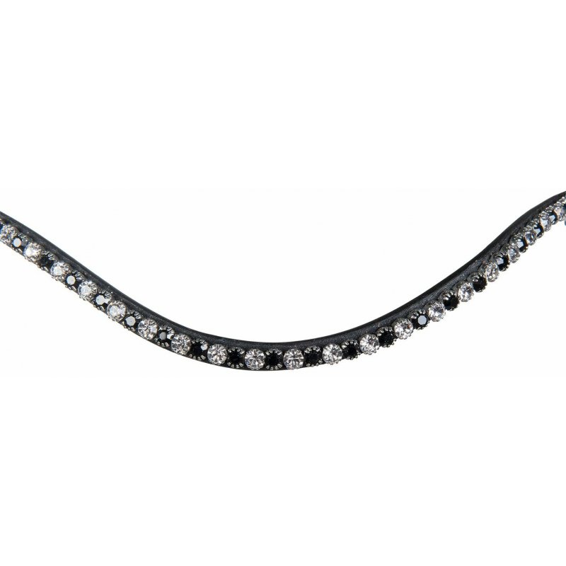 Maila Black Bridle Cob – Elegant Horse Bridle with Rhinestone Browband