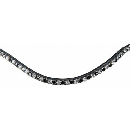 Maila Black Bridle Cob – Elegant Horse Bridle with Rhinestone Browband