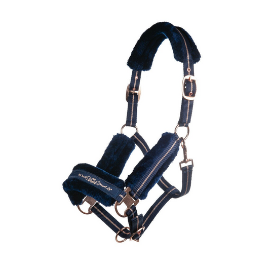 Rosegold/ Navy Head Collar - Elegant Horse Headcollar