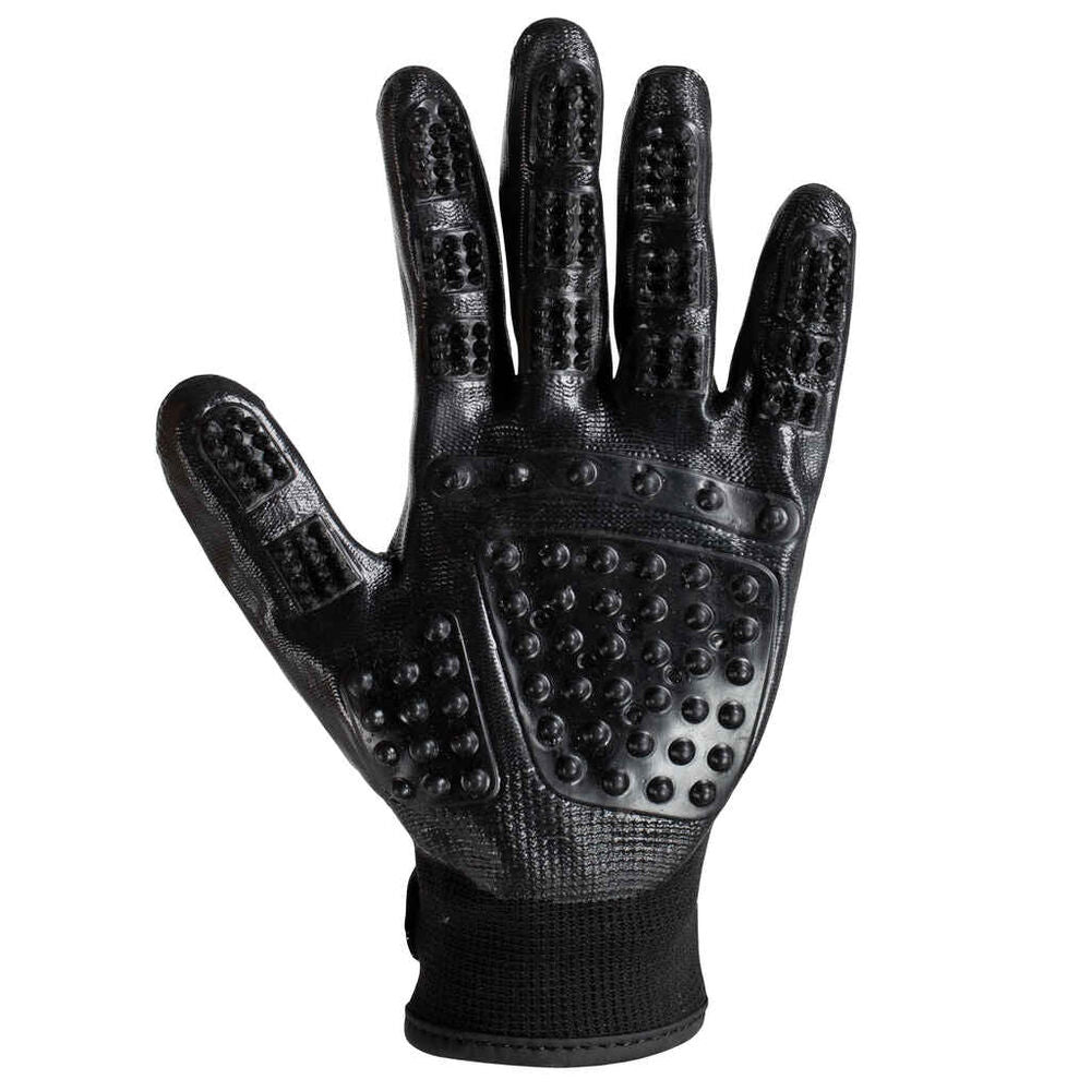 Horze Super Touch Grooming Gloves - Black