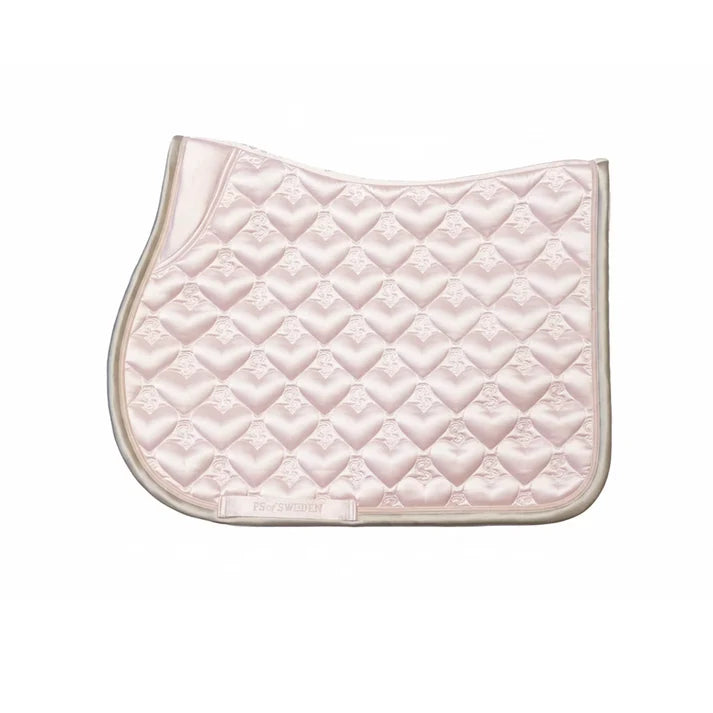 PS of Sweden Quilted Heart Ear Bonnet & Saddle Bundle Set (Whipped Pink)