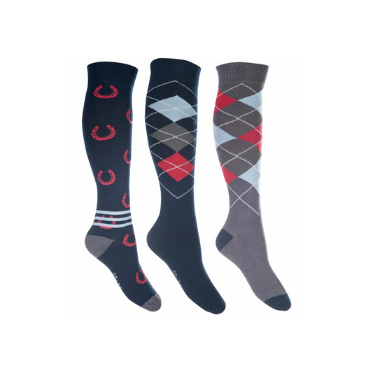 HKM Cardiff Riding Socks - 3 Pack