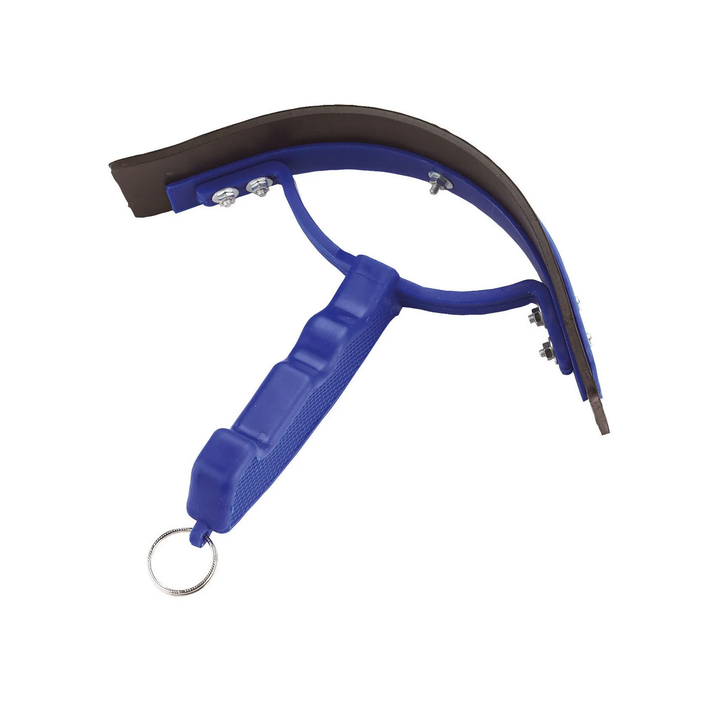 Blue Sweat Scraper with Rubber Edging - Horse Grooming Scraper