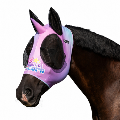 Unicorn Fly Mask with Ear Cover - Anti-Fly Horse Mask