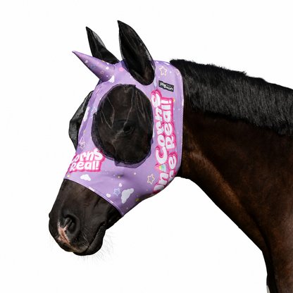 Unicorn Fly Mask with Ear Cover - Anti-Fly Horse Mask